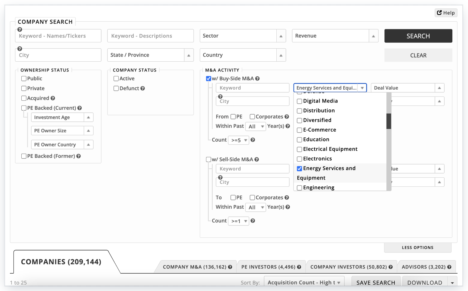 Build Lists of Buyers for Exit Opportunities